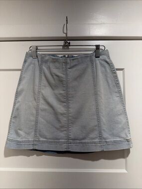 Classic Light Blue Denim Mini Skirt